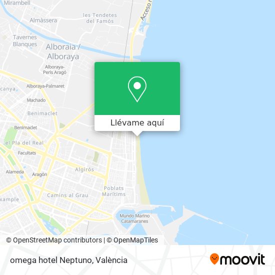 Mapa omega hotel Neptuno