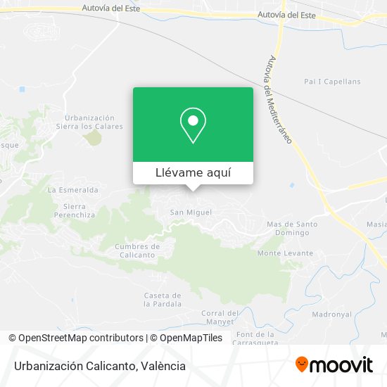 Mapa Urbanización Calicanto