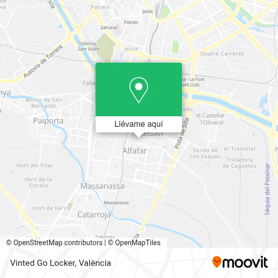 Mapa Vinted Go Locker