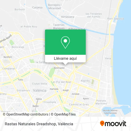 Mapa Rastas Naturales Dreadshop