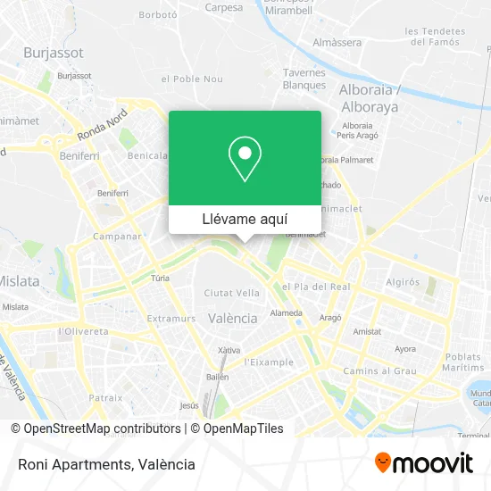 Mapa Roni Apartments