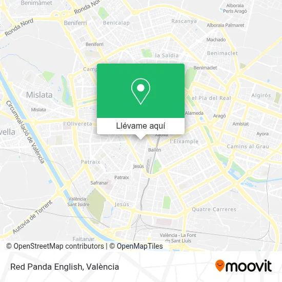 Mapa Red Panda English
