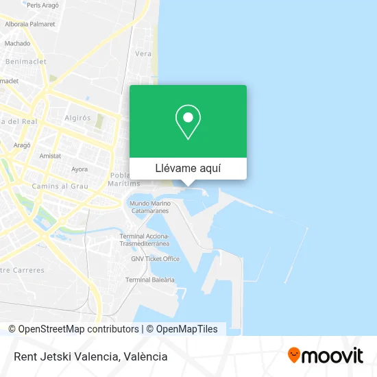 Mapa Rent Jetski Valencia