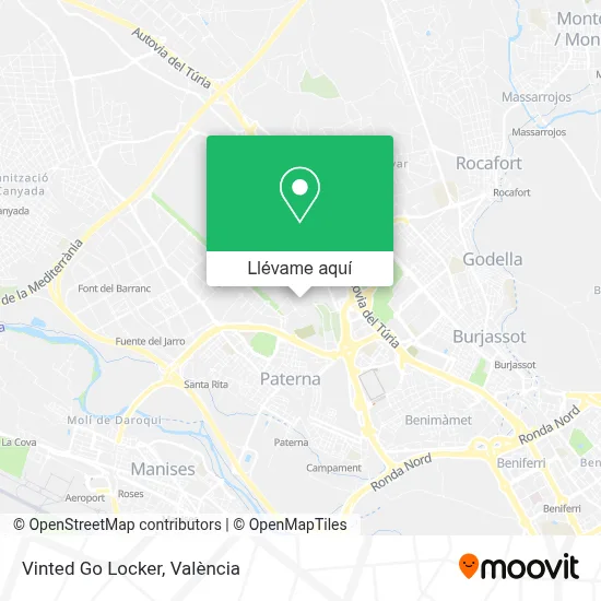 Mapa Vinted Go Locker