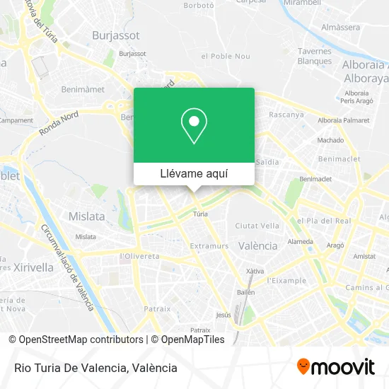 Mapa Rio Turia De Valencia