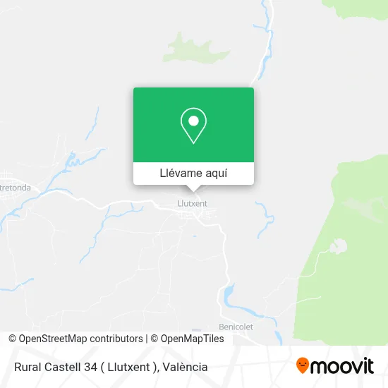 Mapa Rural Castell 34  ( Llutxent )