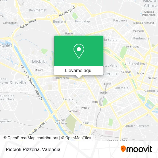 Mapa Riccioli Pizzeria