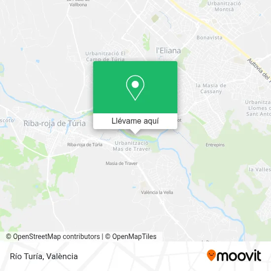 Mapa Río Turía