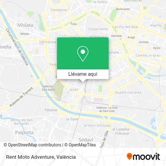 Mapa Rent Moto Adventure
