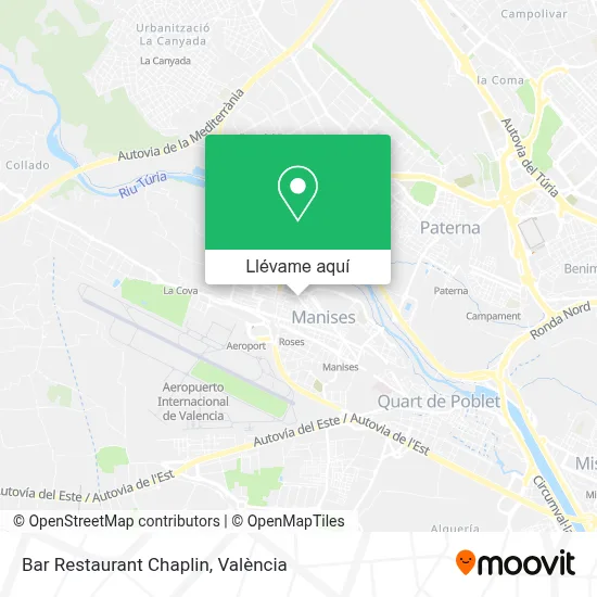 Mapa Bar Restaurant Chaplin