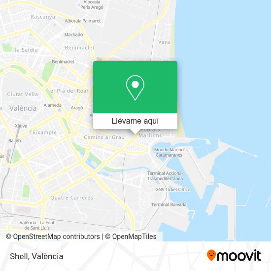 Mapa Shell