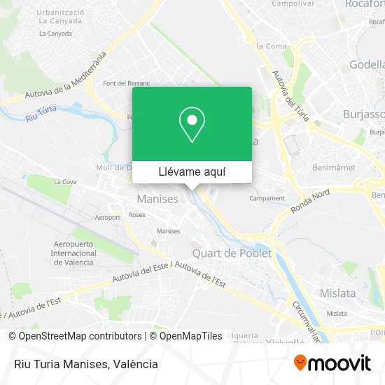 Mapa Riu Turia Manises