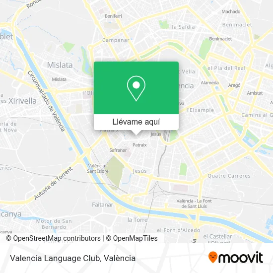 Mapa Valencia Language Club