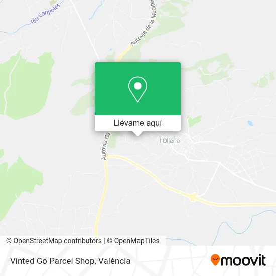 Mapa Vinted Go Parcel Shop
