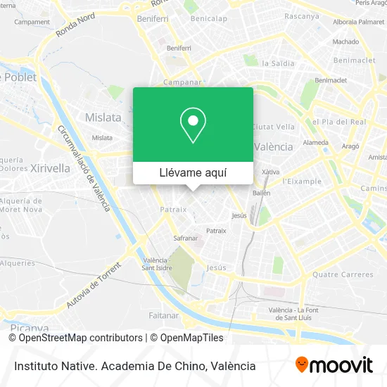 Mapa Instituto Native. Academia De Chino