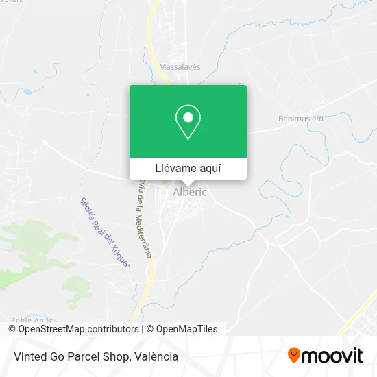 Mapa Vinted Go Parcel Shop