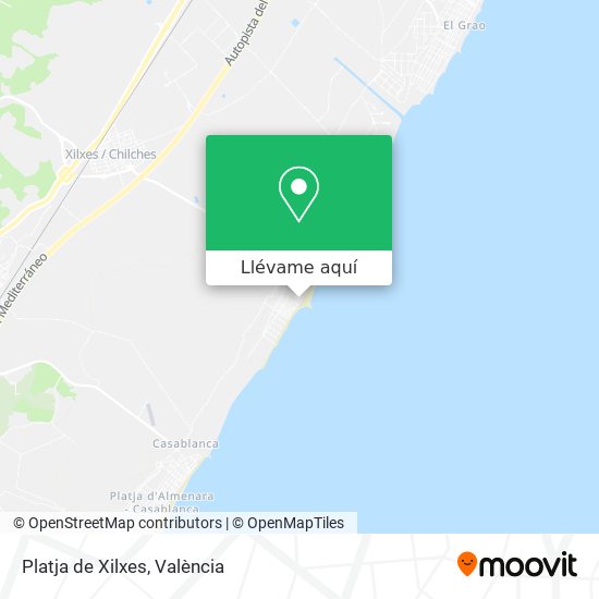 Mapa Platja de Xilxes