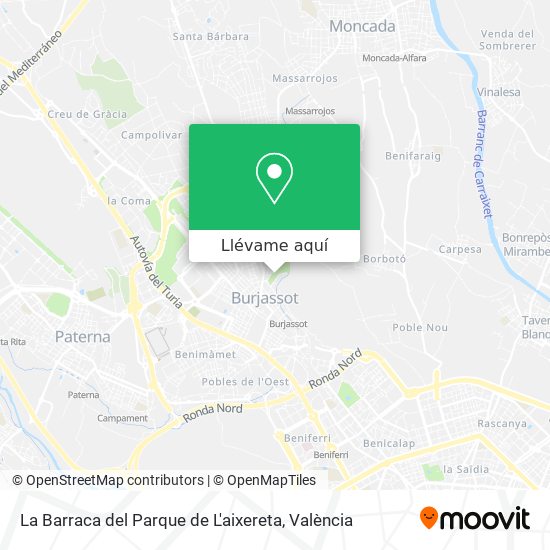 Mapa La Barraca del Parque de L'aixereta