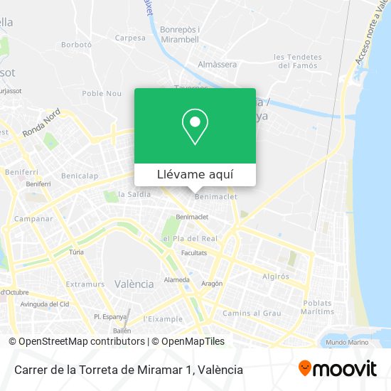 Mapa Carrer de la Torreta de Miramar 1