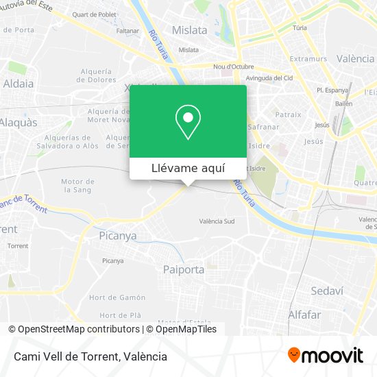 Mapa Cami Vell de Torrent
