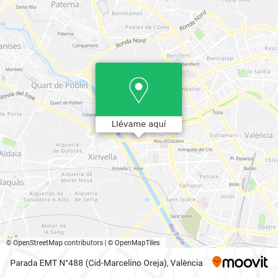 Mapa Parada EMT N°488 (Cid-Marcelino Oreja)