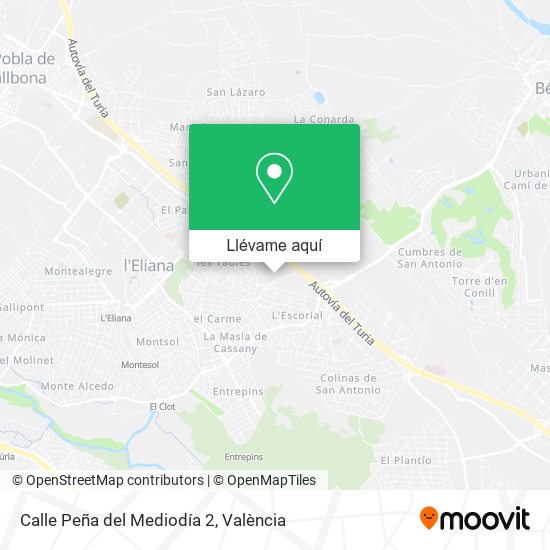 Mapa Calle Peña del Mediodía 2
