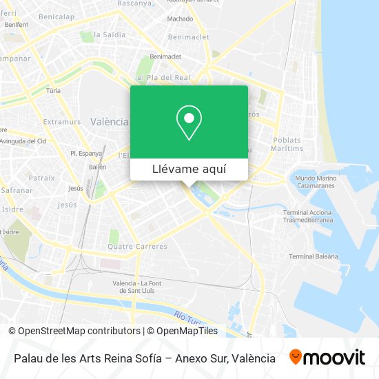 Mapa Palau de les Arts Reina Sofía – Anexo Sur
