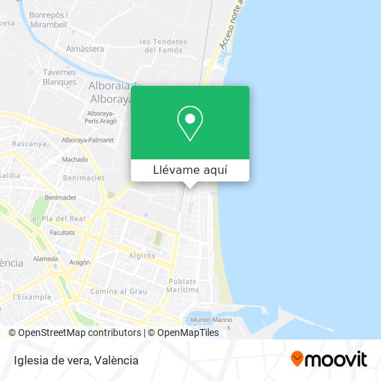 Mapa Iglesia de vera