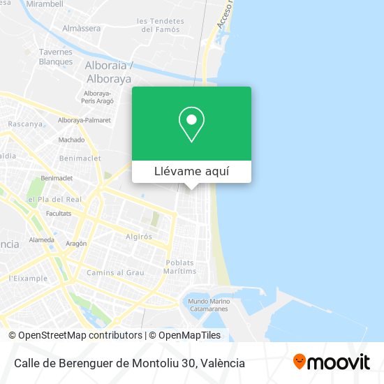 Mapa Calle de Berenguer de Montoliu 30