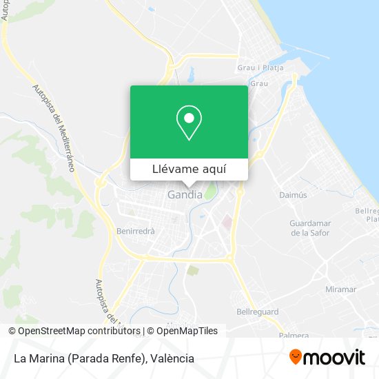 Mapa La Marina (Parada Renfe)