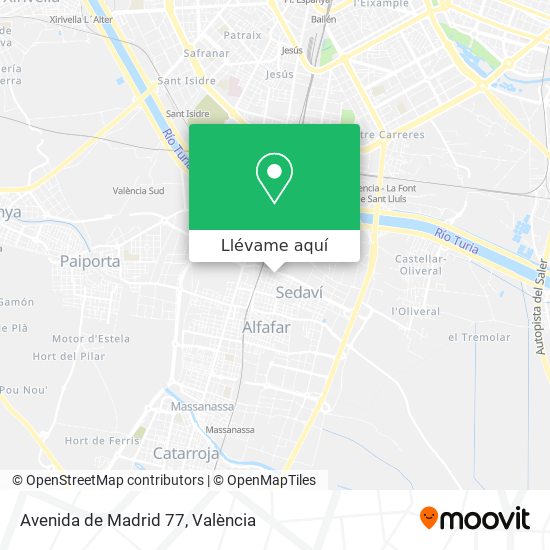 Mapa Avenida de Madrid 77