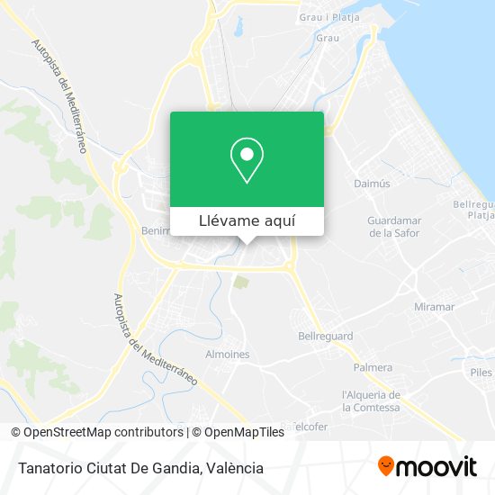 Mapa Tanatorio Ciutat De Gandia