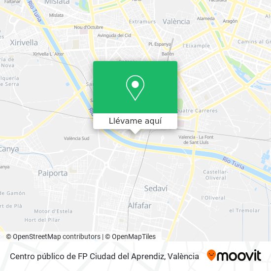 Mapa Centro público de FP Ciudad del Aprendiz