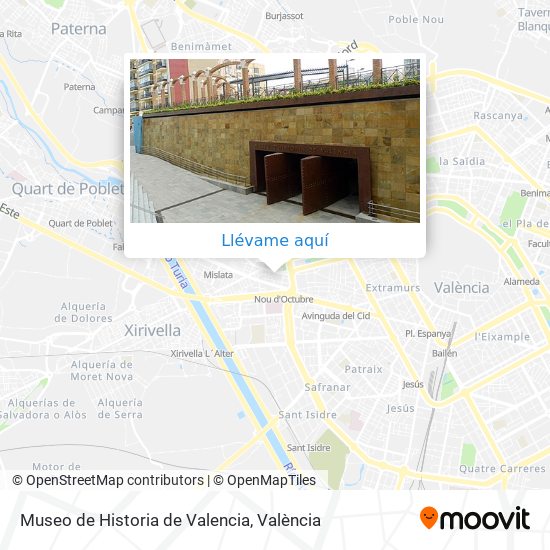 Mapa Museo de Historia de Valencia