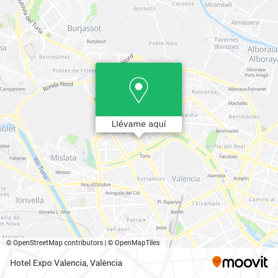 Mapa Hotel Expo Valencia