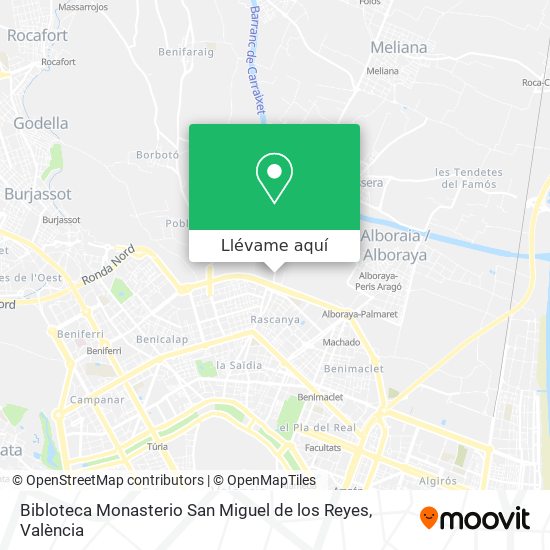 Mapa Bibloteca Monasterio San Miguel de los Reyes