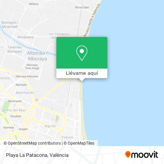 Mapa Playa La Patacona