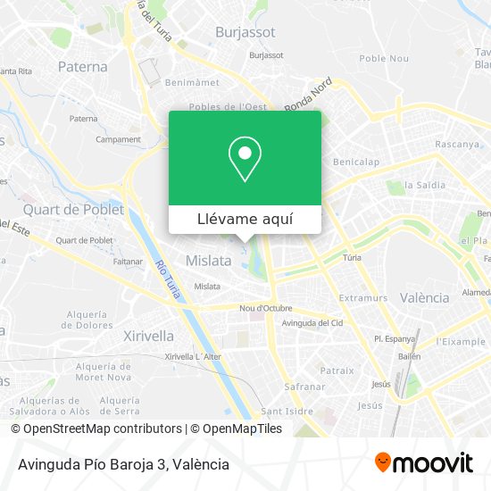 Mapa Avinguda Pío Baroja 3