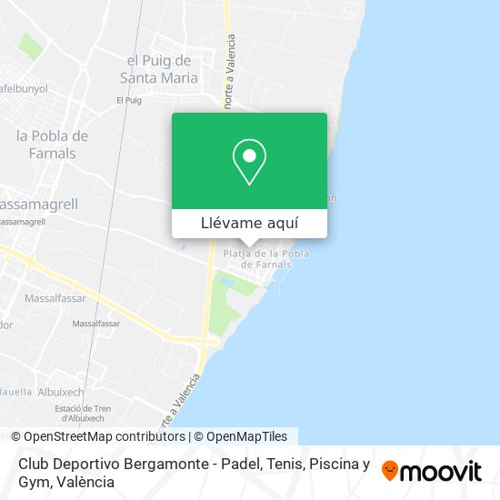 Mapa Club Deportivo Bergamonte - Padel, Tenis, Piscina y Gym