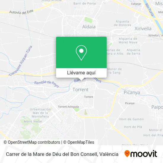 Mapa Carrer de la Mare de Déu del Bon Consell