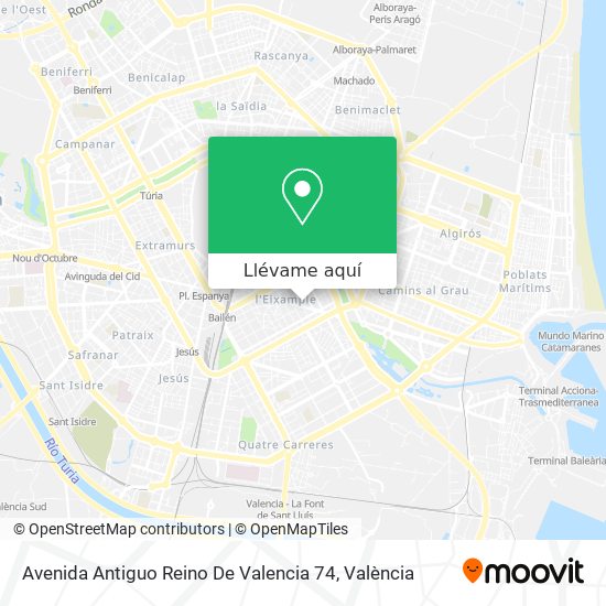 Mapa Avenida Antiguo Reino De Valencia 74