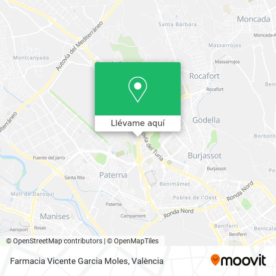 Mapa Farmacia Vicente Garcia Moles