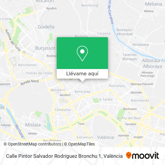 Mapa Calle Pintor Salvador Rodríguez Bronchu 1