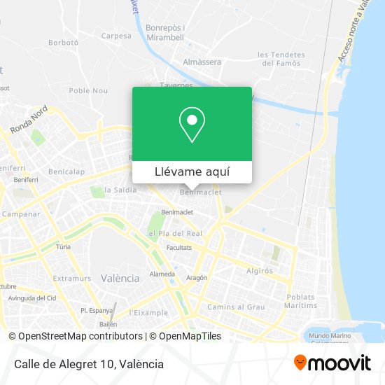 Mapa Calle de Alegret 10