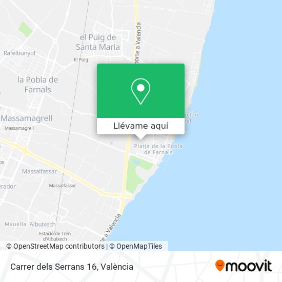 Mapa Carrer dels Serrans 16
