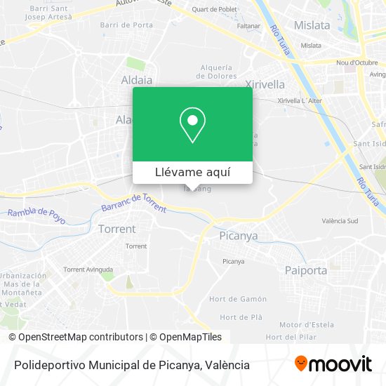Mapa Polideportivo Municipal de Picanya