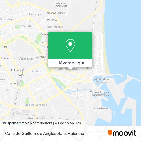 Mapa Calle de Guillem de Anglesola 5