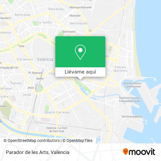Mapa Parador de les Arts