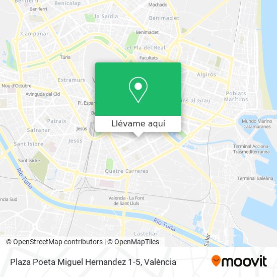 Mapa Plaza Poeta Miguel Hernandez 1-5