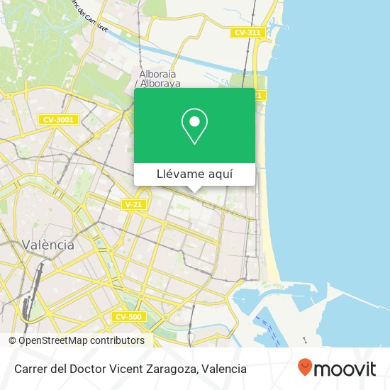 Mapa Carrer del Doctor Vicent Zaragoza